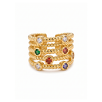Anillo Twist Bohème con Gemas Infinitas