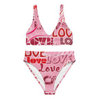 Bikini reciclado talle alto all over. Love - Nemessis Shop