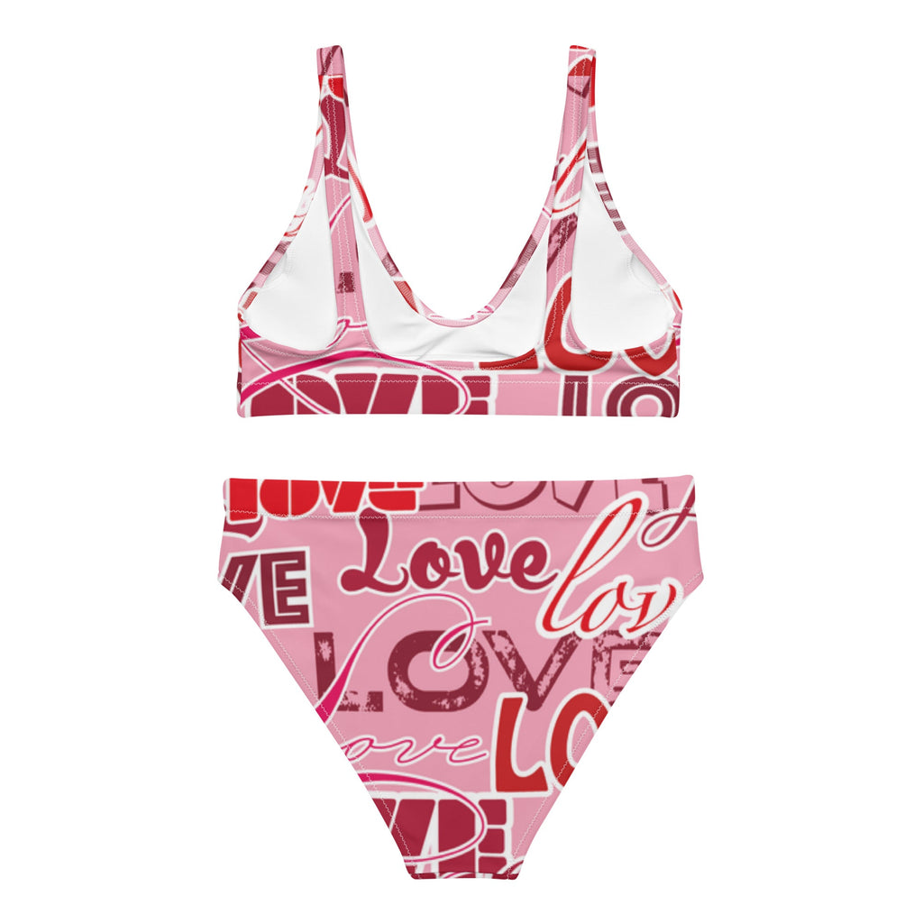 Bikini reciclado talle alto all over. Love - Nemessis Shop