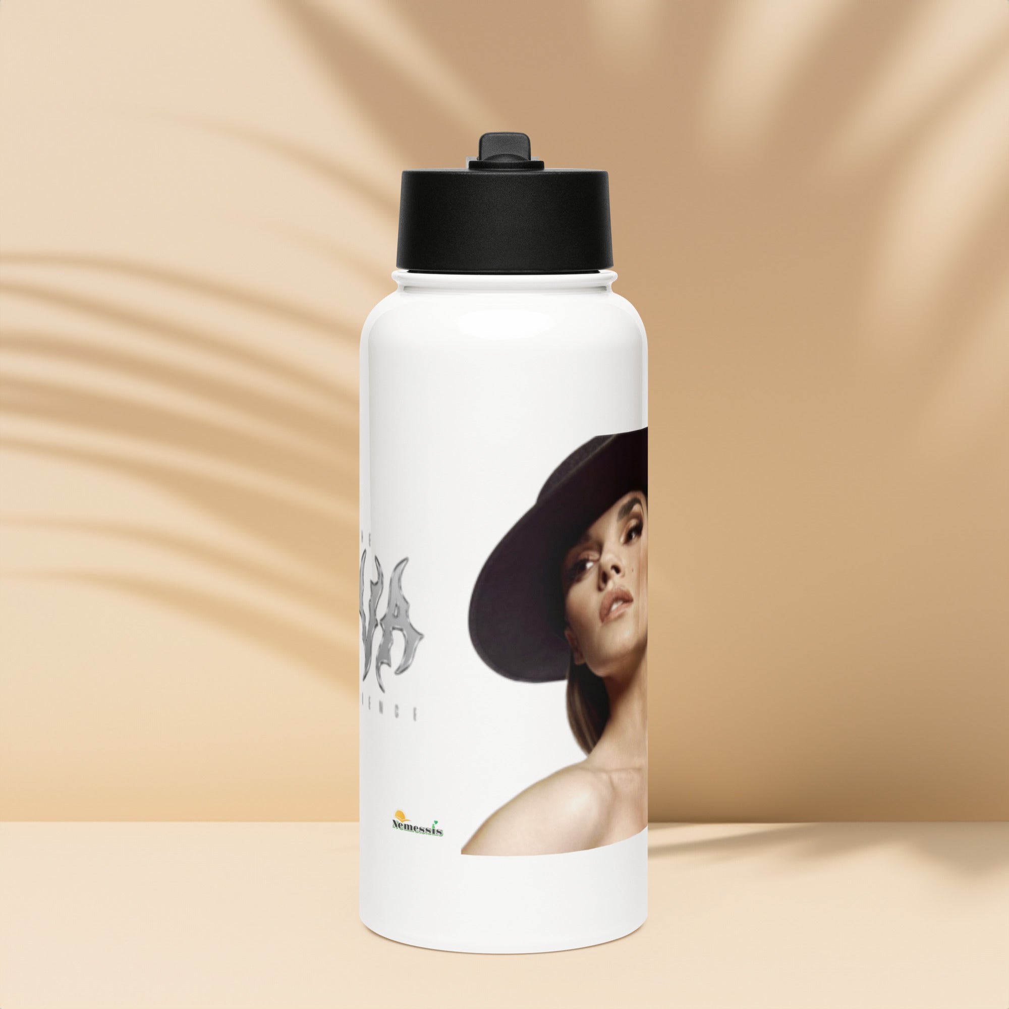 Botella de acero inoxidable con tapa de pajita - Nemessis Shop