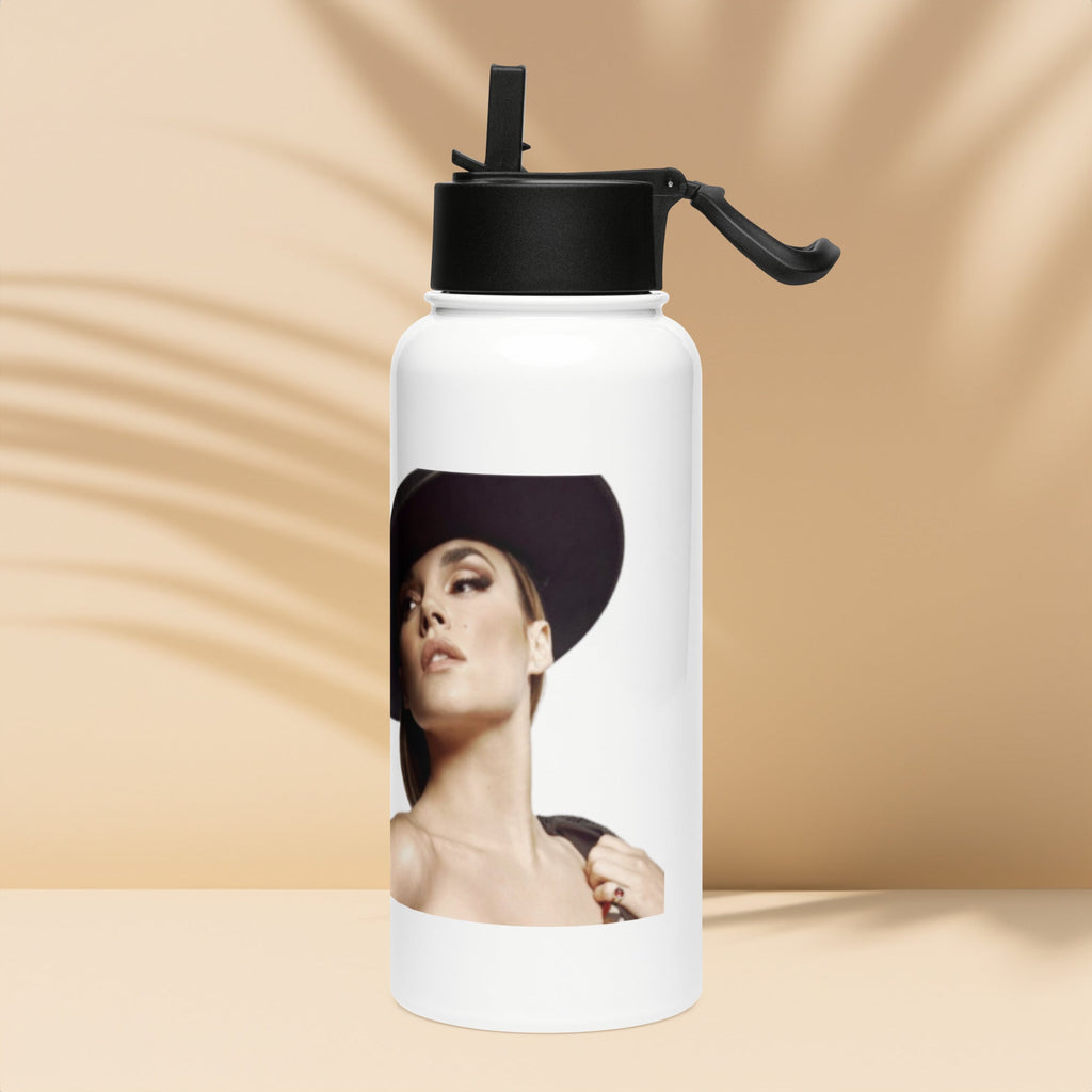 Botella de acero inoxidable con tapa de pajita - Nemessis Shop