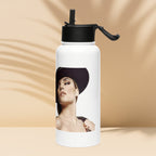 Botella de acero inoxidable con tapa de pajita - Nemessis Shop