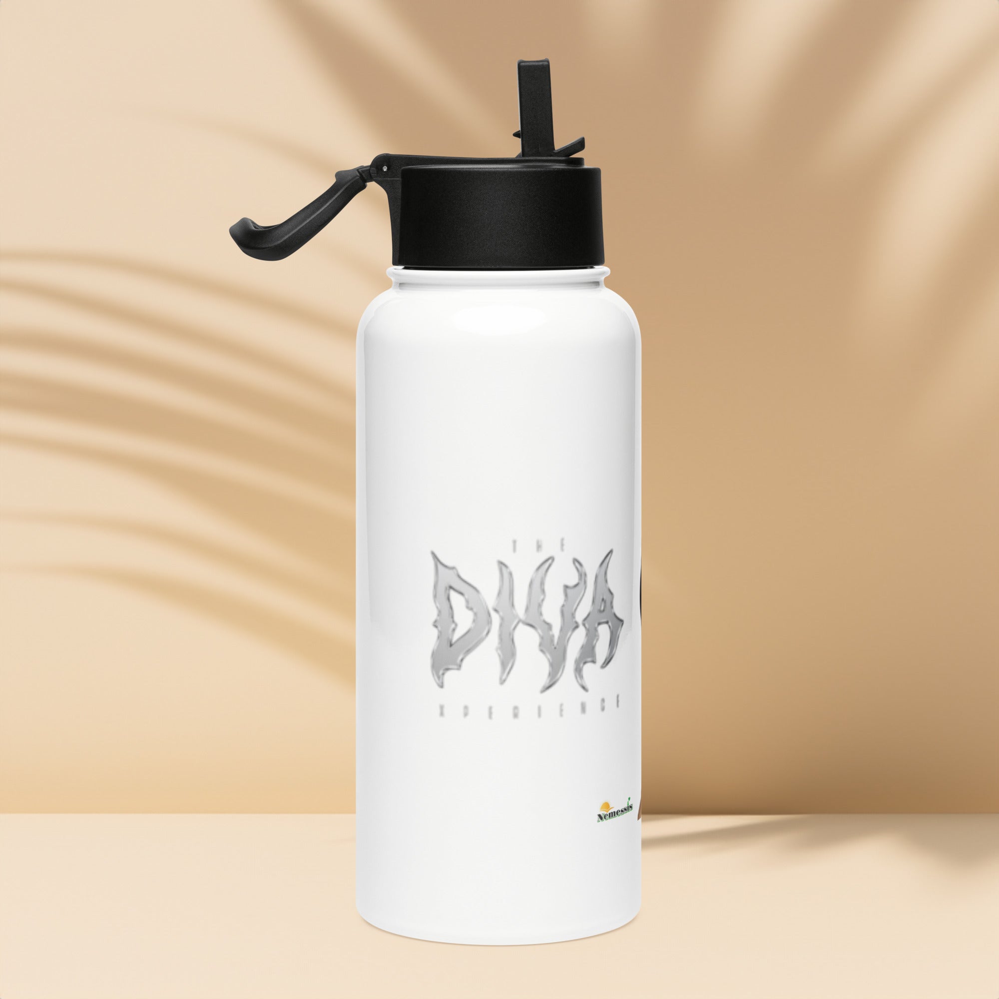 Botella de acero inoxidable con tapa de pajita - Nemessis Shop