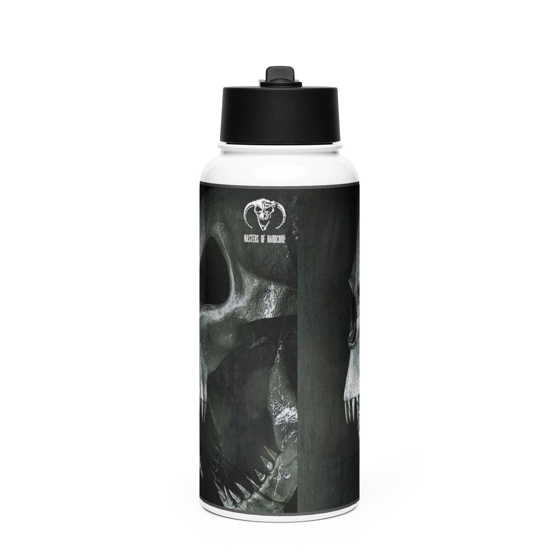 Botella de acero inoxidable con tapa de pajita Masters of Hardcore - Nemessis Shop