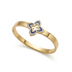 Brazalete Aura Florale Bleu Minuit Couture