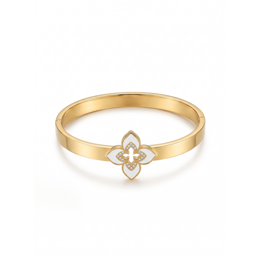 Brazalete Rígido Fleur Sublime & Pavé Lumière