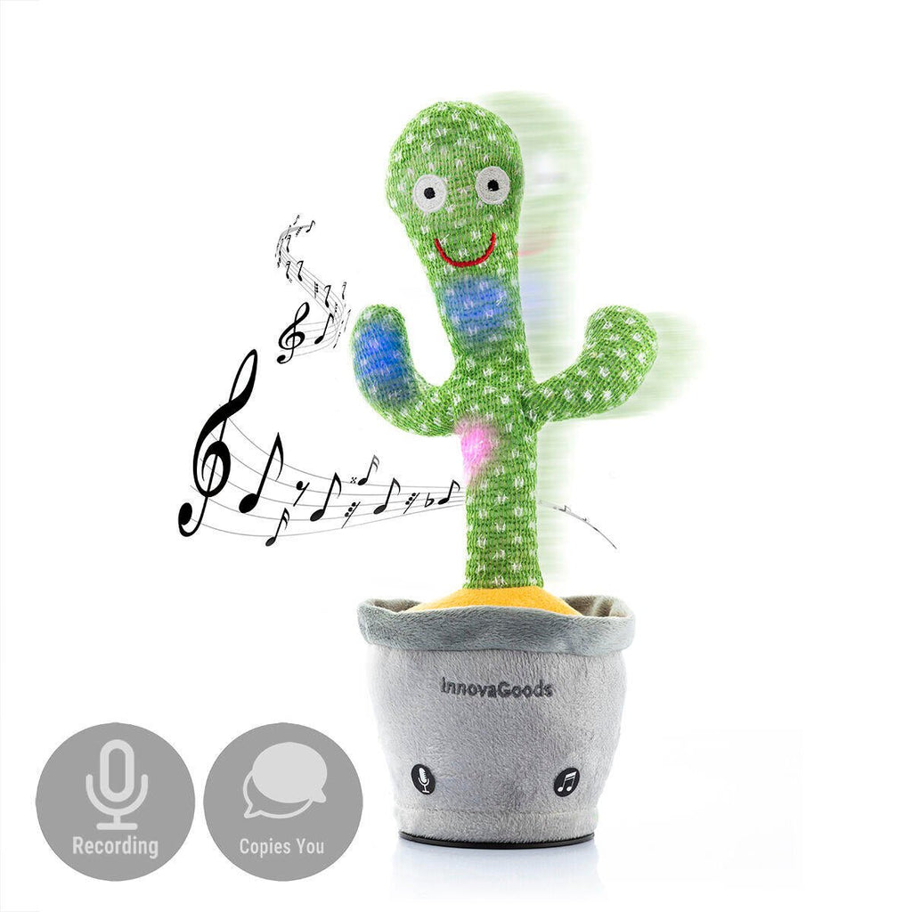 Cactus Bailarín y Parlanchín Recargable con Música y LED Multicolor Cacxi - Nemessis Shop®
