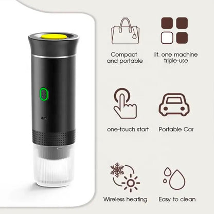 Cafetera Expreso Portátil Capsulas 3 en 1 Compatible con Nespresso Dolce Gusto y Café Molido - Nemessis Shop