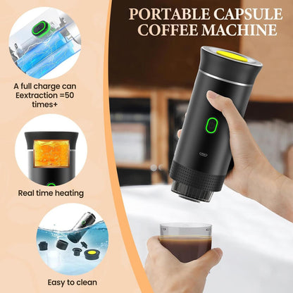 Cafetera Expreso Portátil Capsulas 3 en 1 Compatible con Nespresso Dolce Gusto y Café Molido - Nemessis Shop