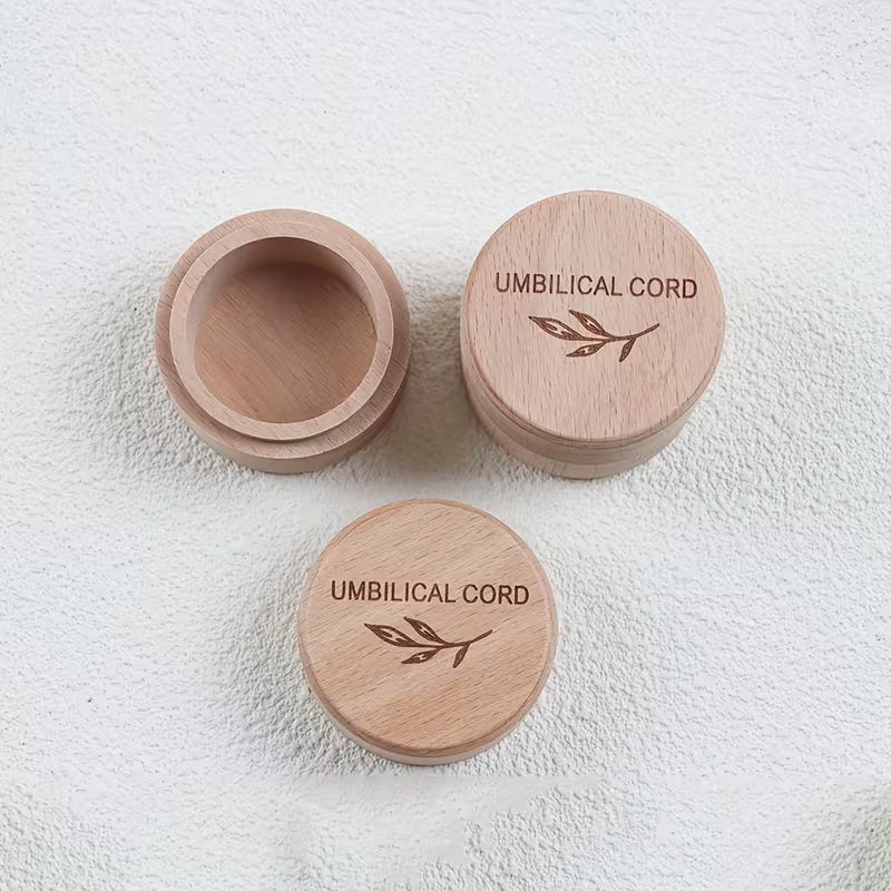 Cajita de Madera para Cordón Umbilical | Recuerdo de Nacimiento
