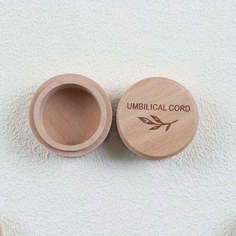 Cajita de Madera para Cordón Umbilical | Recuerdo de Nacimiento