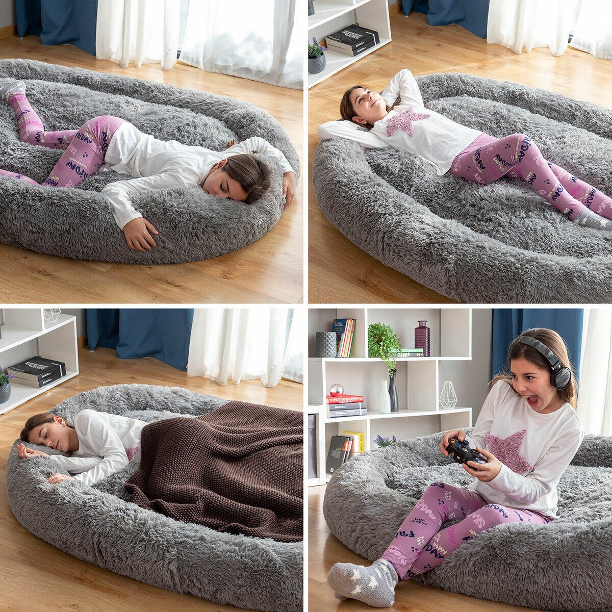 Cama de Perro para Humanos | Human Dog Bed XXL Grey - Nemessis Shop®