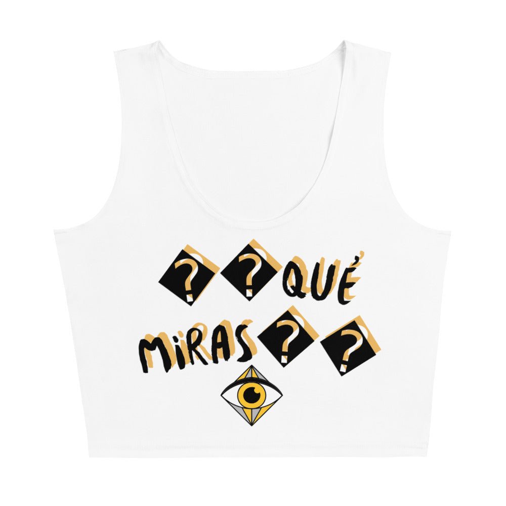 Camiseta corta tirantes. Qué miras - Nemessis Shop