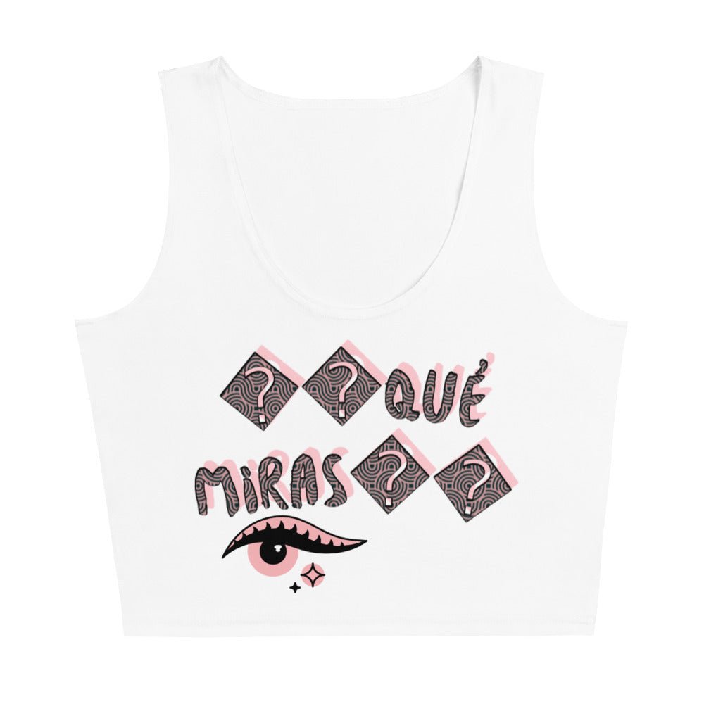 Camiseta corta tirantes. Qué miras - Nemessis Shop
