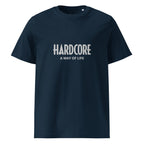 Camiseta de algodón orgánico unisex BORDADO. Hardcore A Way of Life - Nemessis Shop