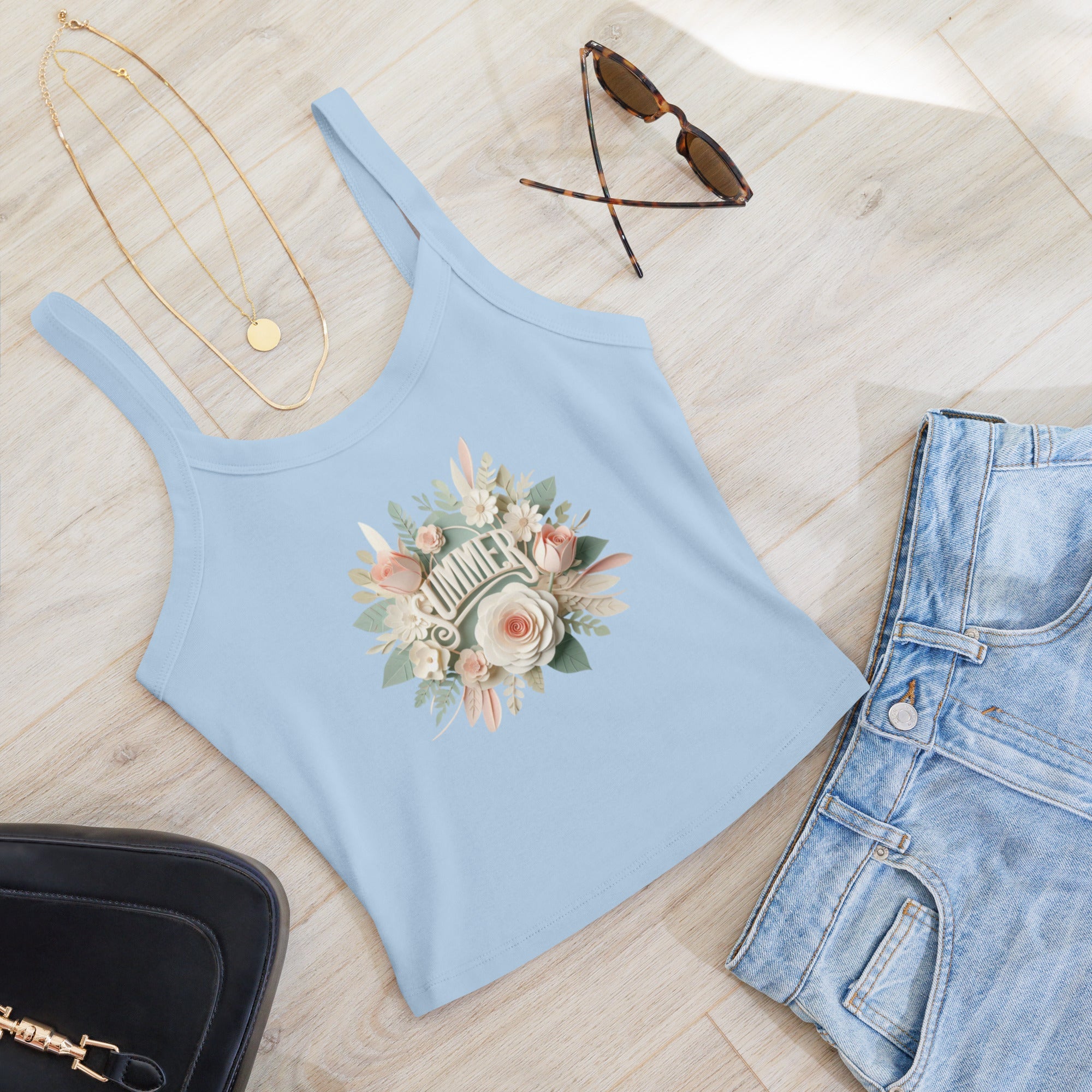 Camiseta de tirantes de canalé para mujer - Nemessis Shop