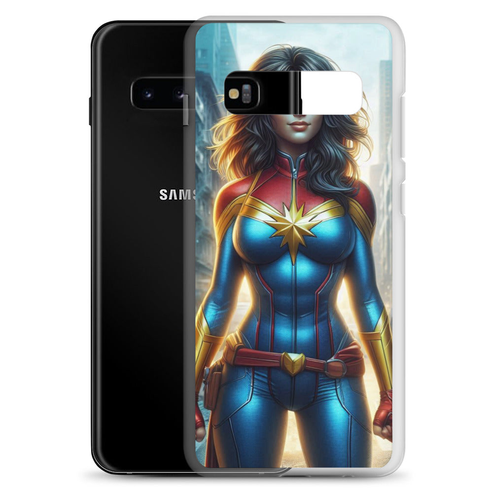 Funda transparente para Samsung®. Diseño IA. Chica Marvel