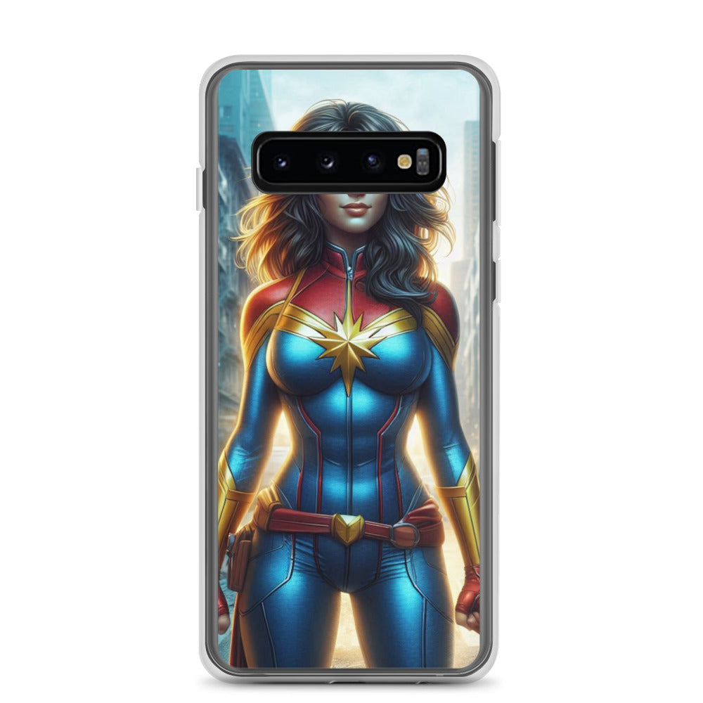 Funda transparente para Samsung®. Diseño IA. Chica Marvel