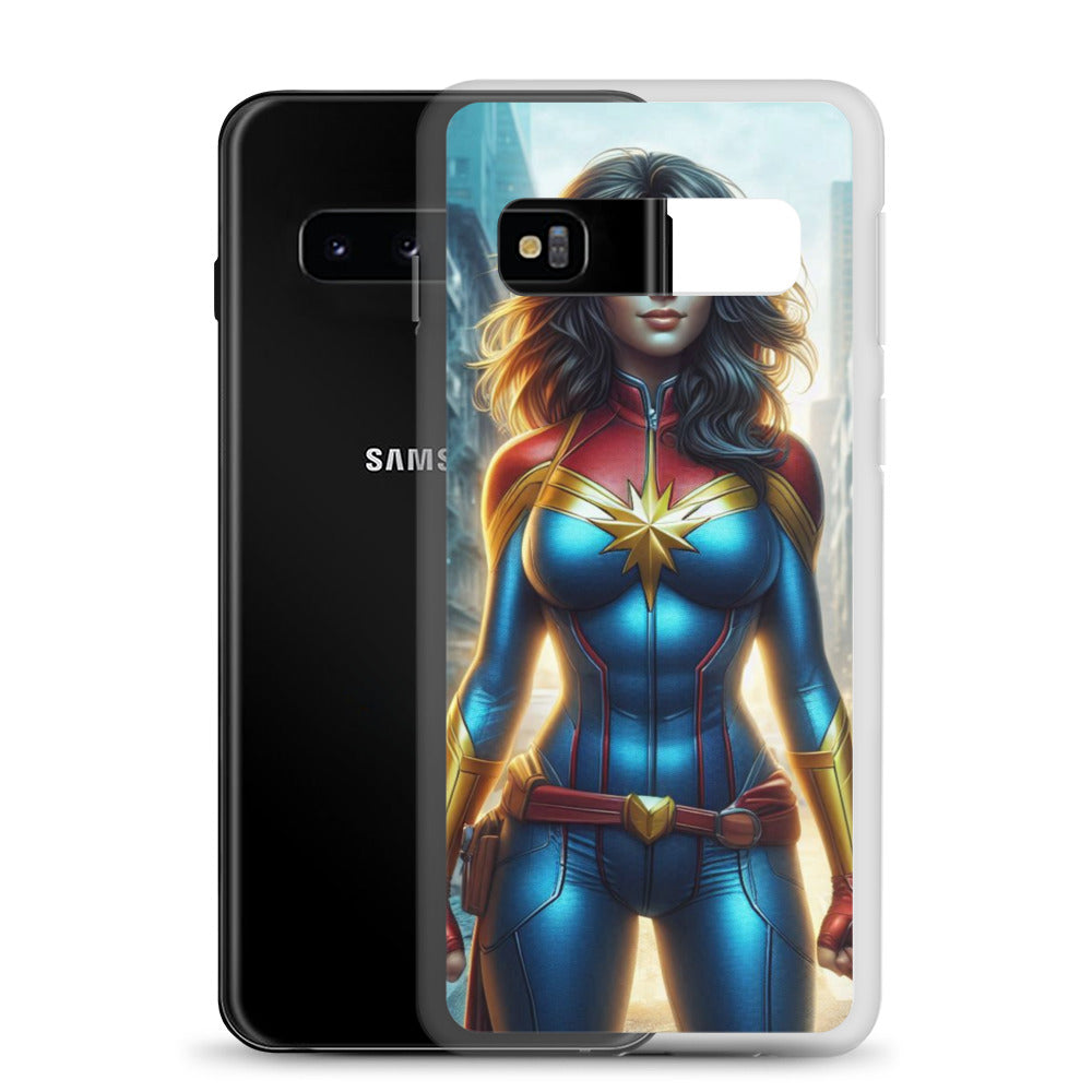 Funda transparente para Samsung®. Diseño IA. Chica Marvel