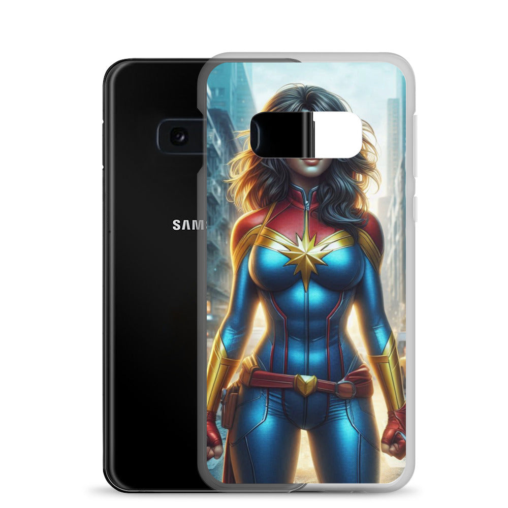 Funda transparente para Samsung®. Diseño IA. Chica Marvel