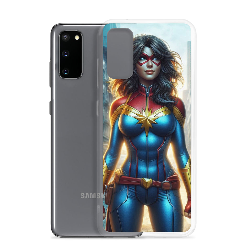 Funda transparente para Samsung®. Diseño IA. Chica Marvel