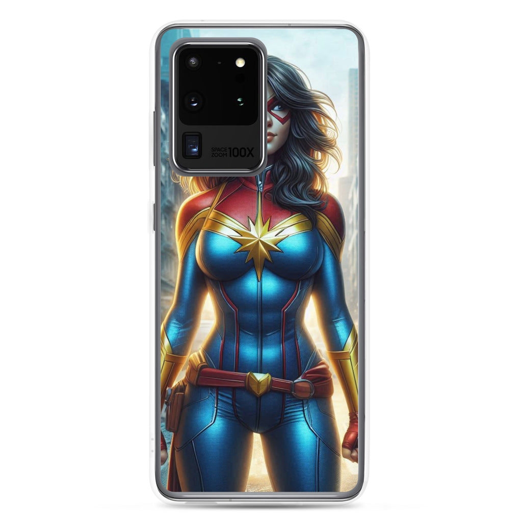 Funda transparente para Samsung®. Diseño IA. Chica Marvel