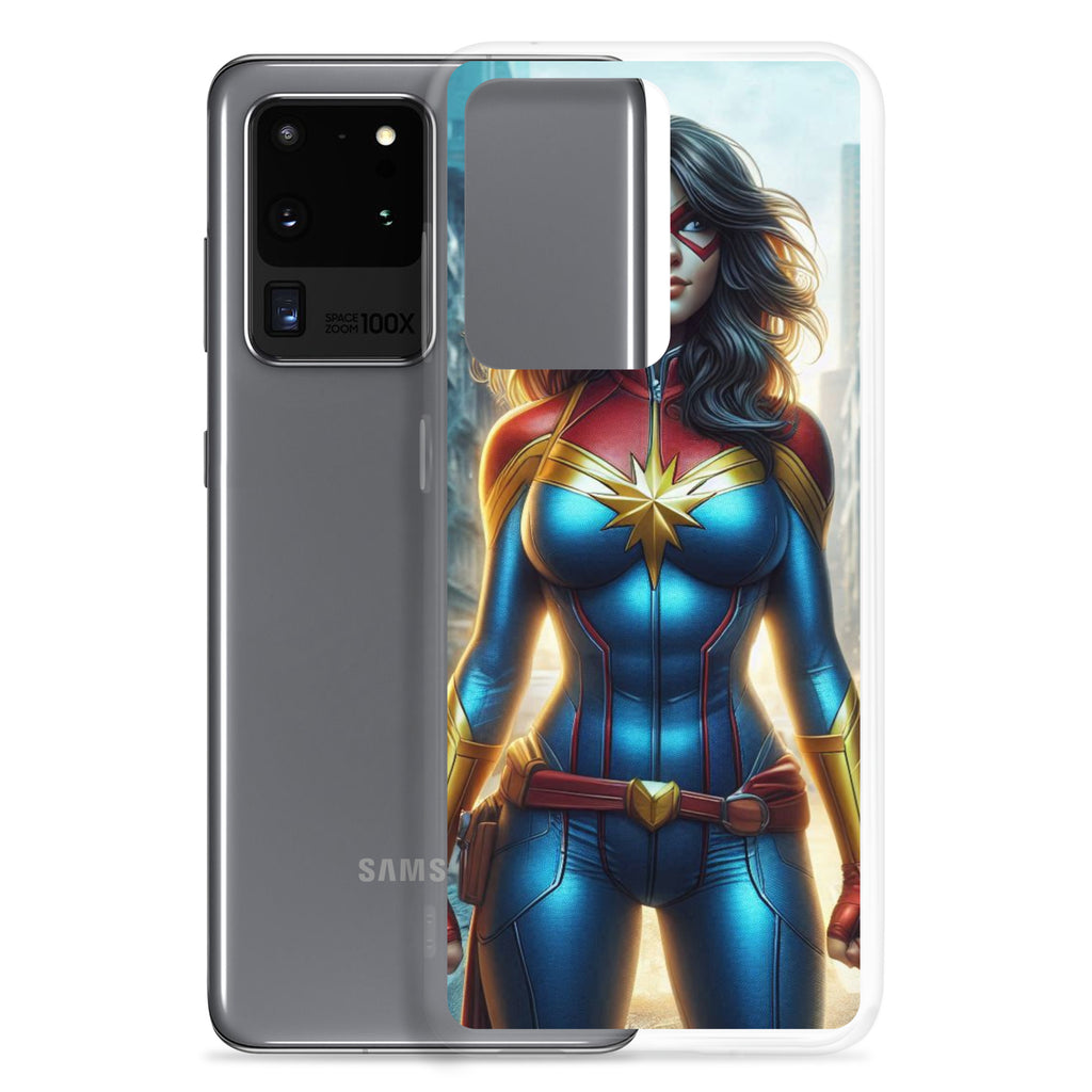 Funda transparente para Samsung®. Diseño IA. Chica Marvel