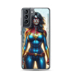 Funda transparente para Samsung®. Diseño IA. Chica Marvel