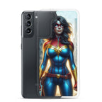 Funda transparente para Samsung®. Diseño IA. Chica Marvel