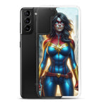 Funda transparente para Samsung®. Diseño IA. Chica Marvel