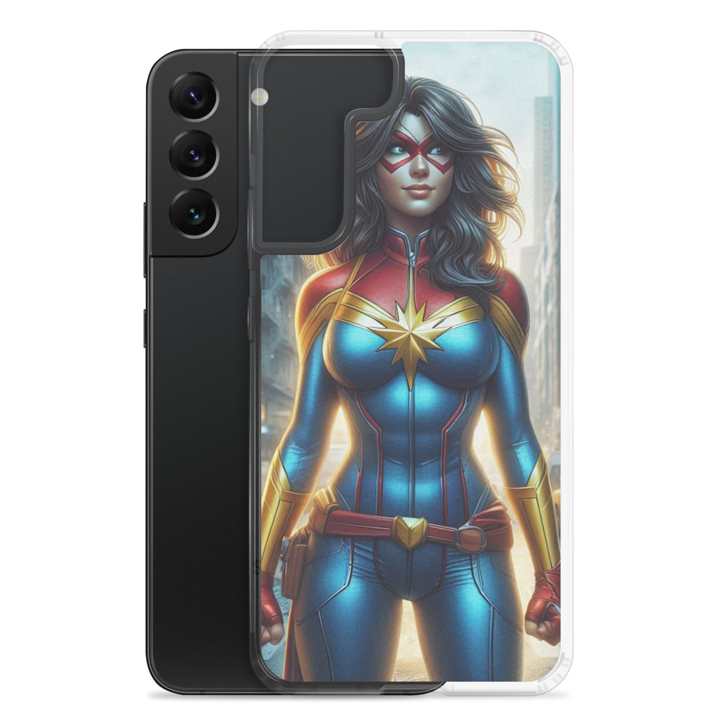 Funda transparente para Samsung®. Diseño IA. Chica Marvel