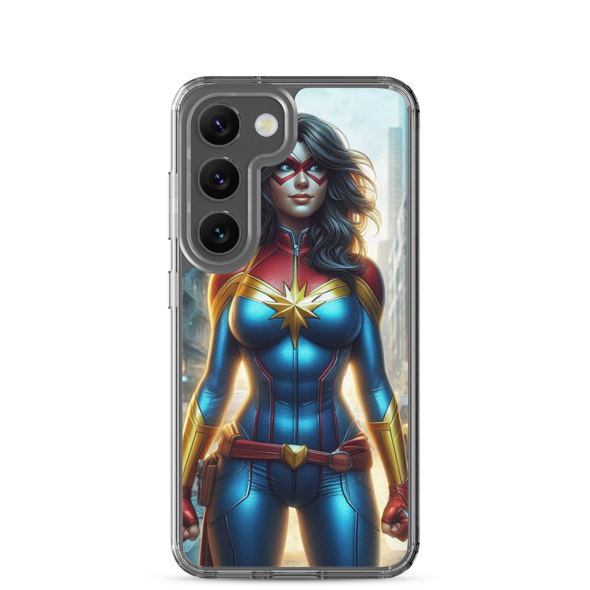 Funda transparente para Samsung®. Diseño IA. Chica Marvel
