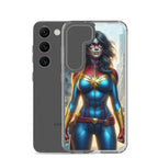 Funda transparente para Samsung®. Diseño IA. Chica Marvel