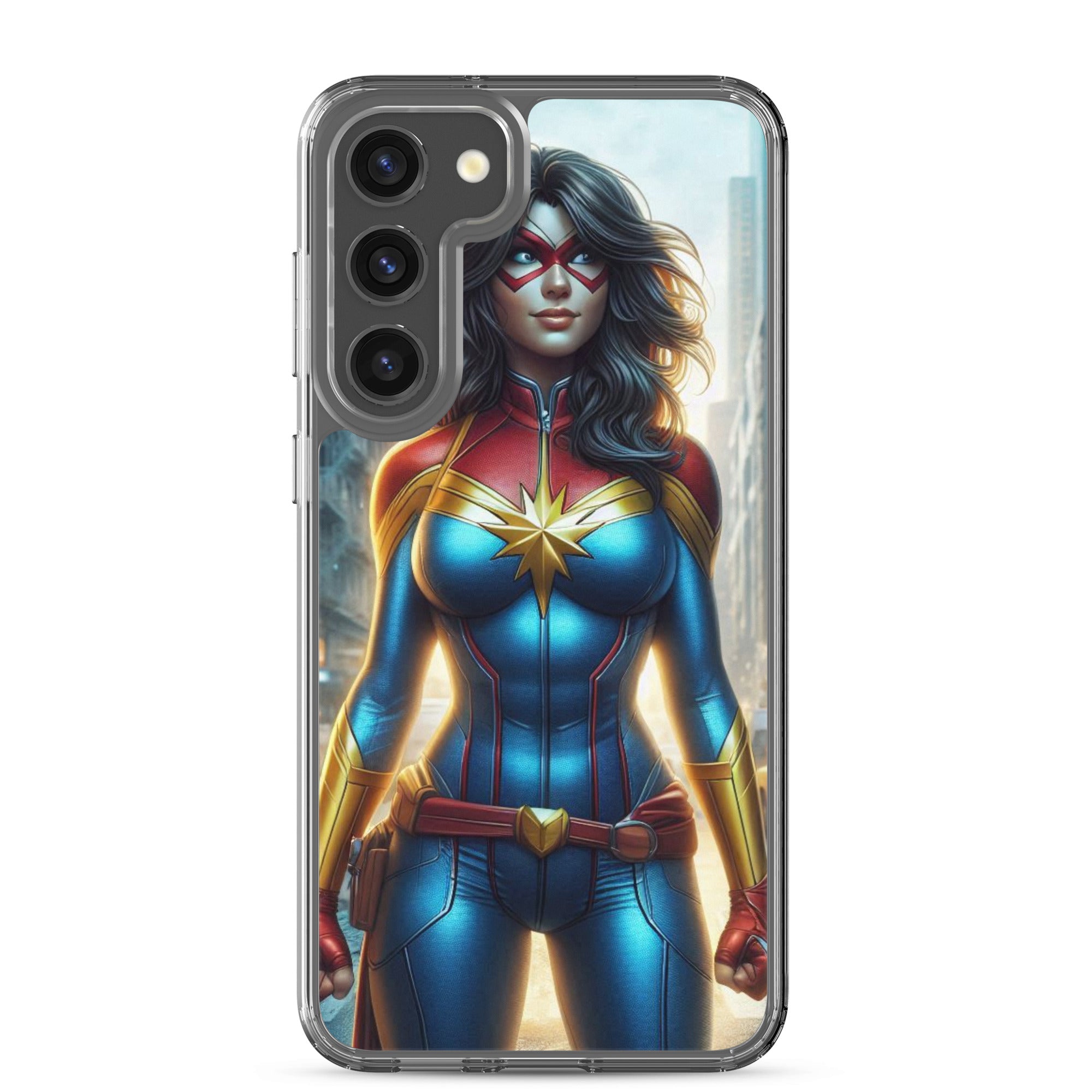 Funda transparente para Samsung®. Diseño IA. Chica Marvel