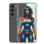 Funda transparente para Samsung®. Diseño IA. Chica Marvel