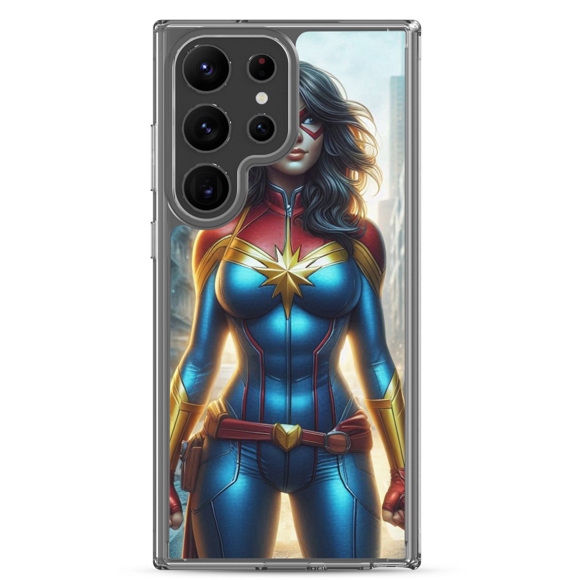 Funda transparente para Samsung®. Diseño IA. Chica Marvel
