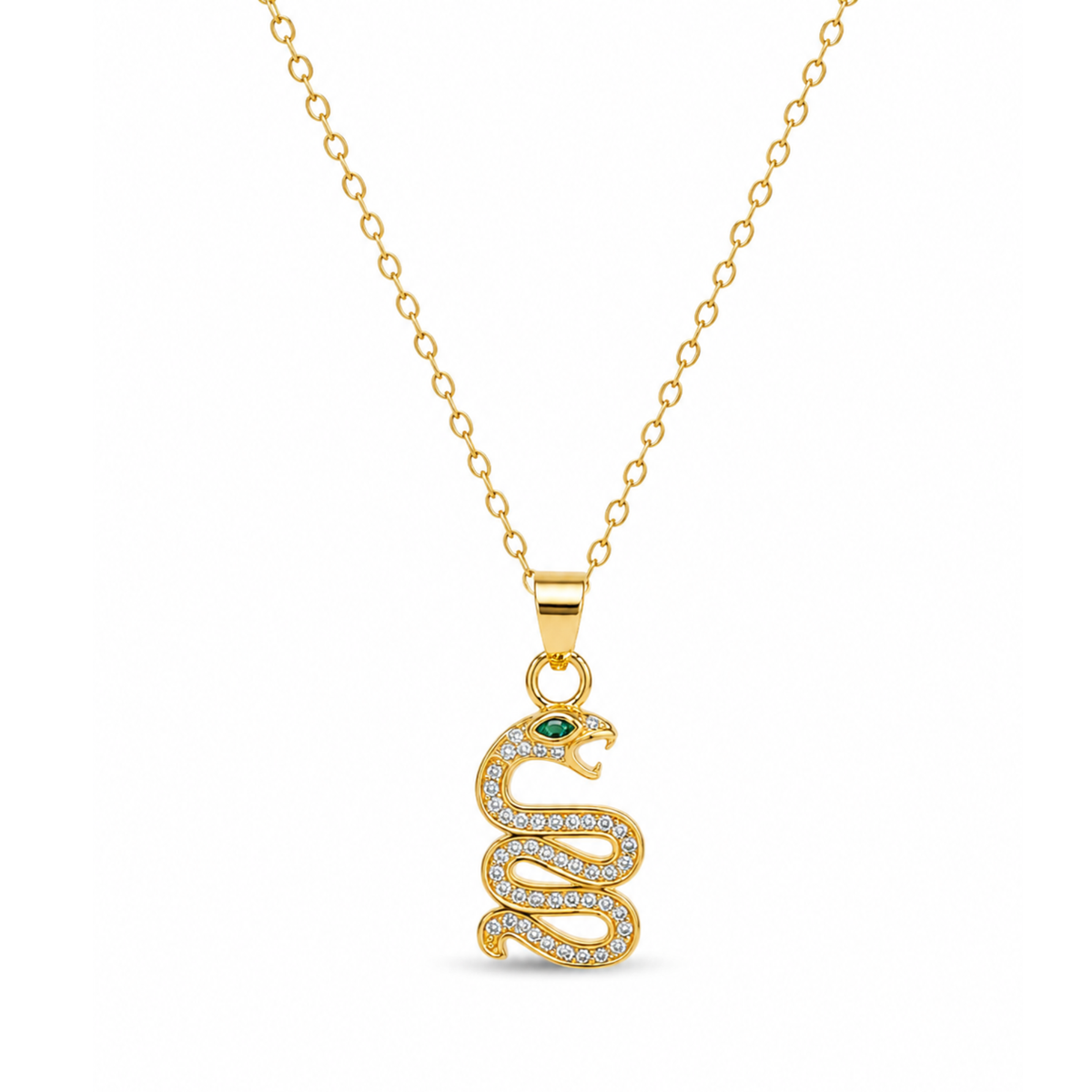 Collar Silueta Serpente Pavé