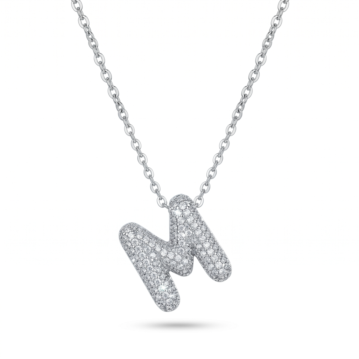 Collar Mon Initial Éclatant Letter M
