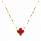 Collar Trèfle Passion en Rojo Carmesí
