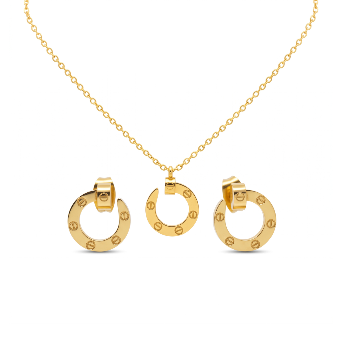 Collar y Pendientes Clou Circulaire