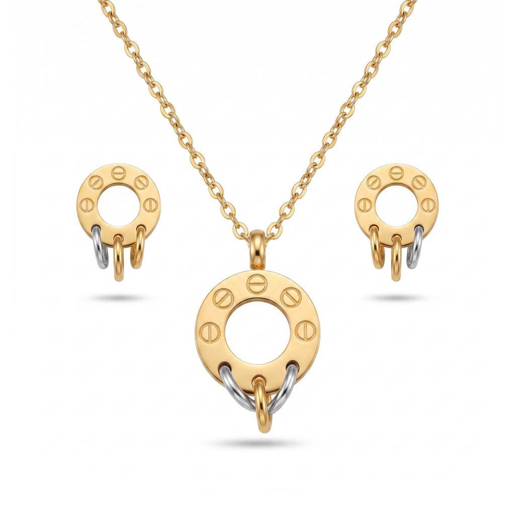 Collar y Pendientes Cercle Trinity Vis