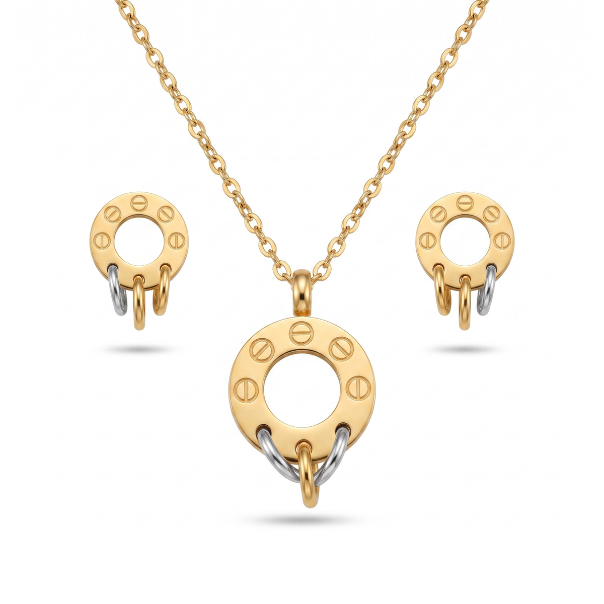Collar y Pendientes Cercle Trinity Vis