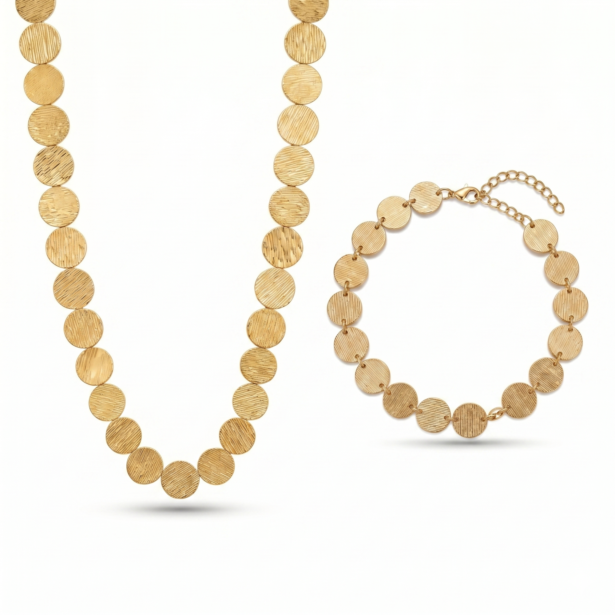 Set de Collar y Pulsera Geometric Aura Duo