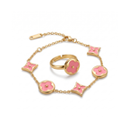 Pulsera y Anillo Jardin Rose