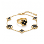 Dúo de Pulsera y Anillo Étoile & Fleur