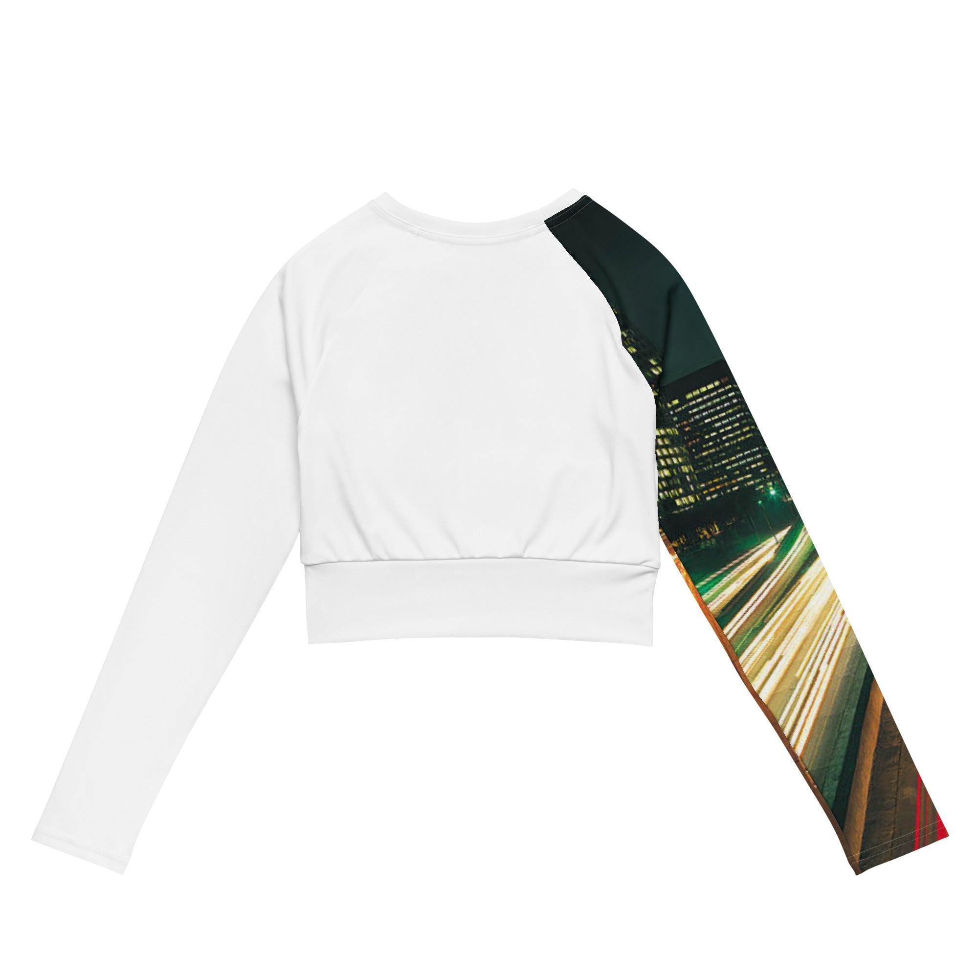 Crop top de manga larga de poliéster reciclado. Chica Marvel - Nemessis Shop