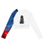 Crop top de manga larga de poliéster reciclado. Chica Marvel - Nemessis Shop