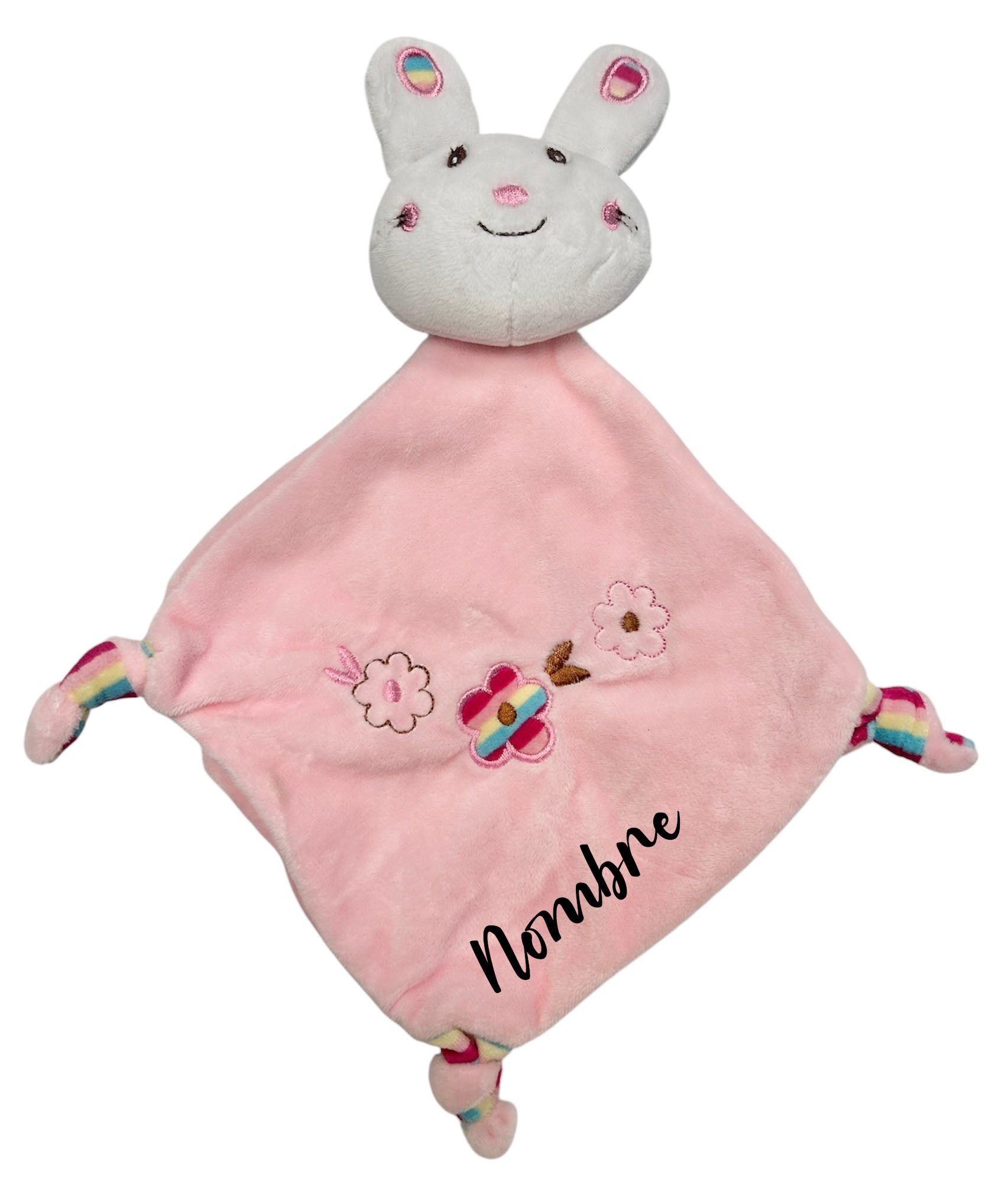 Dou Dou Conejo | Peluche Apego para Bebé (Bordado)