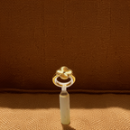 Anillo de Acero Chapado en Oro de 18K 100% con Diseño de Trébol