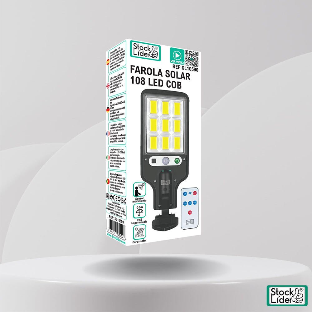 Farola solar 108 LED COB - Nemessis Shop®